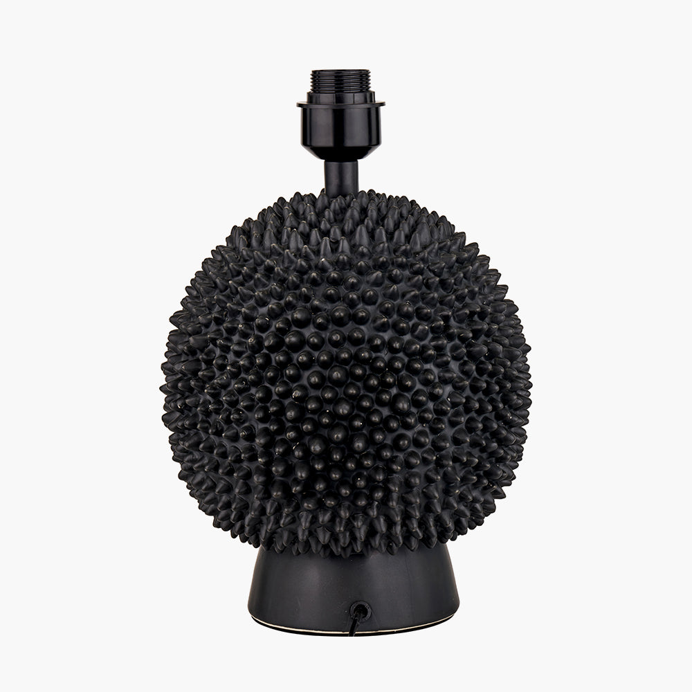 Wrenley Black Ceramic Sea Urchin Table Lamp - Base Only